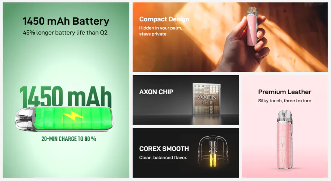 Vaporesso Luxe Q3 main features